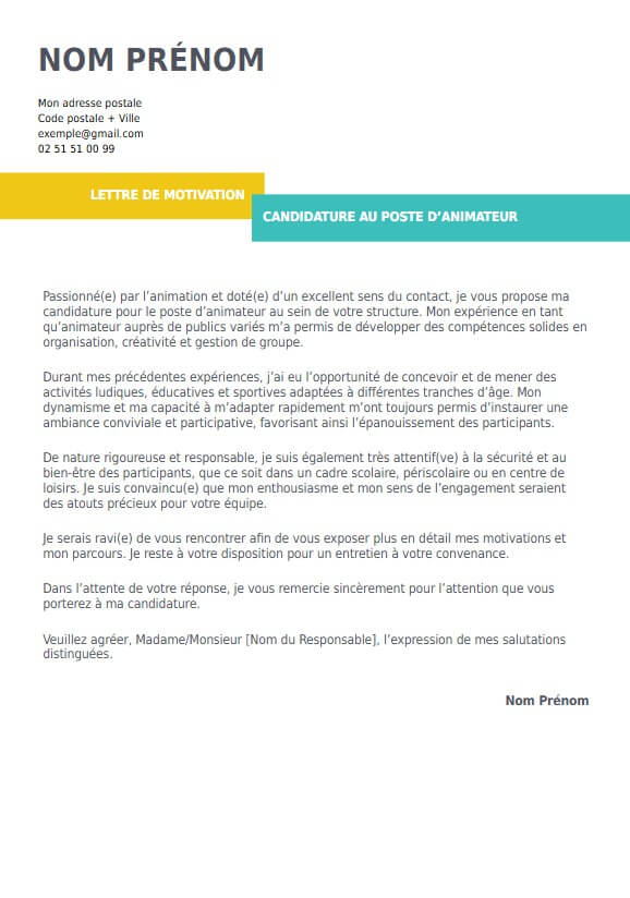 découvrez nos astuces et modèles pour rédiger une lettre de motivation efficace dans le domaine de l'animation. boostez vos chances de décrocher le poste de vos rêves !